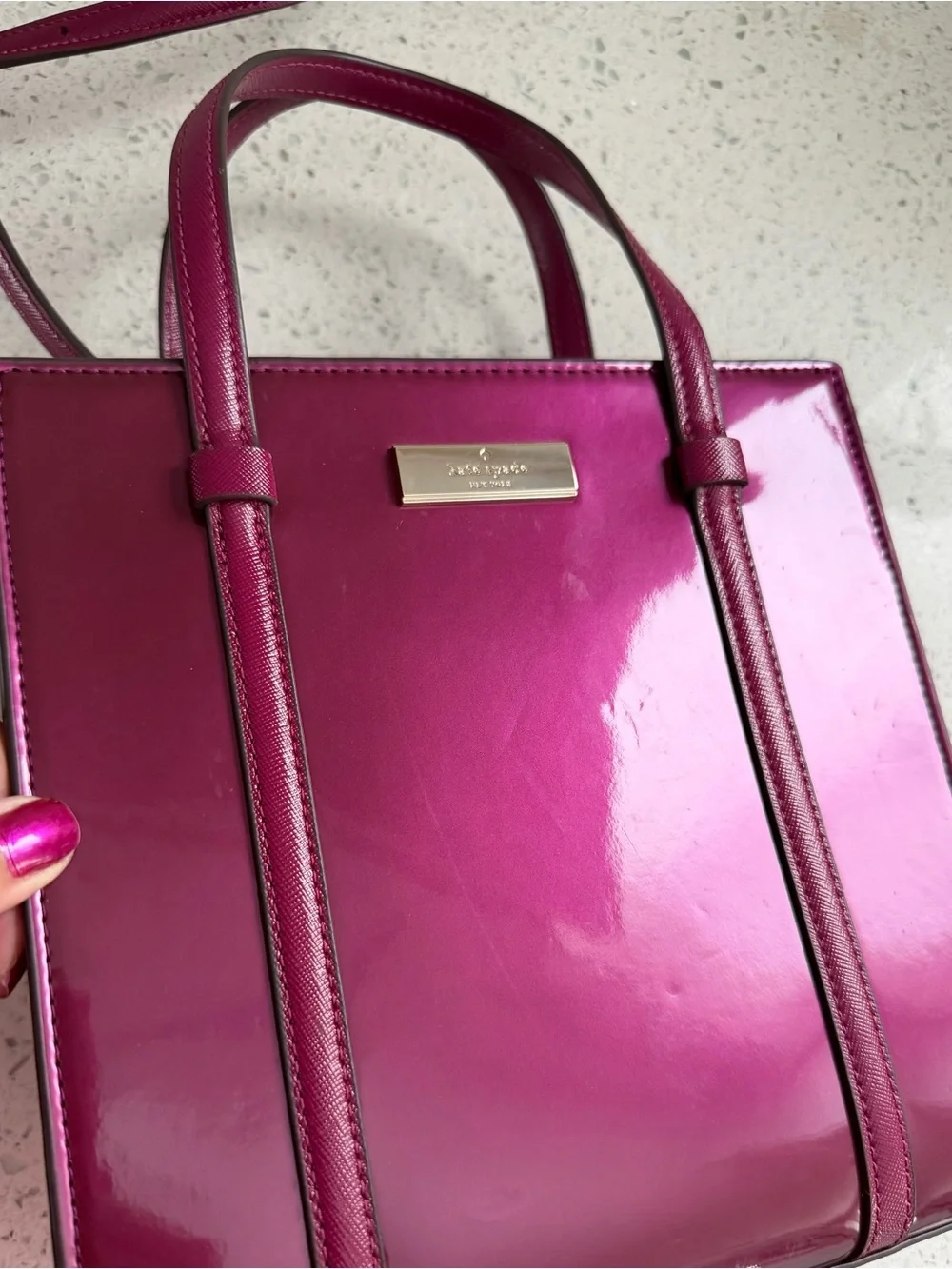 Kate Spade Kenzie Small Tote Crossbody In Dark Raspberry